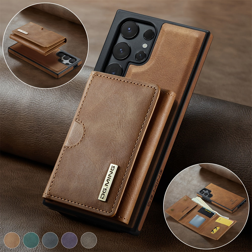 SlimGuard Leather Wallet Case For Samsung Galaxy S25