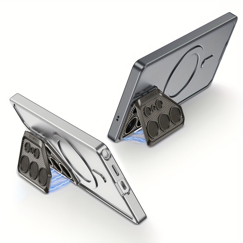 Magnetic Lens Cover Stand Case for Samsung Galaxy S25 Ultra