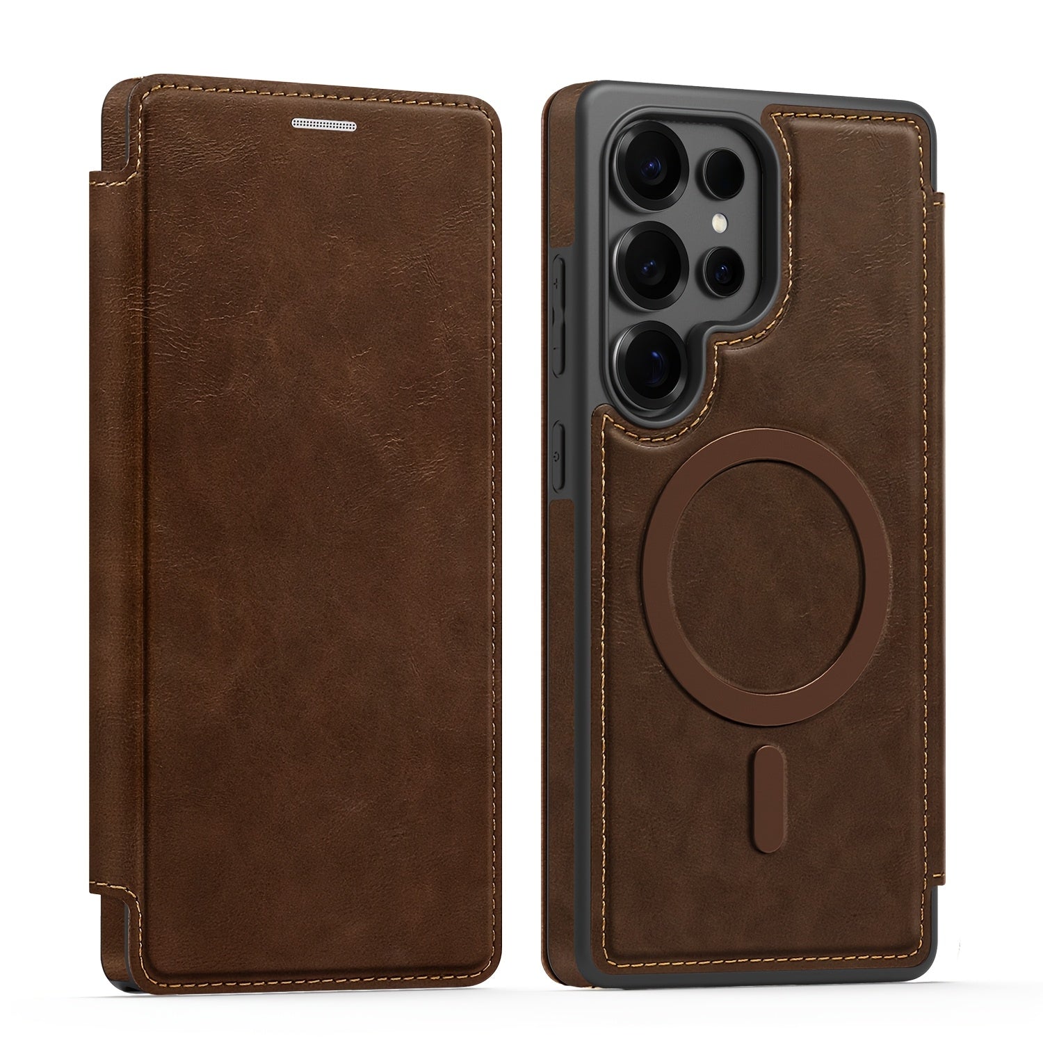 Magnetic Flip Card Holder Case for Galaxy S Series