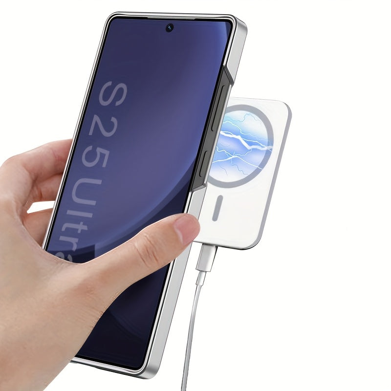 Magnetic Lens Cover Stand Case for Samsung Galaxy S25 Ultra