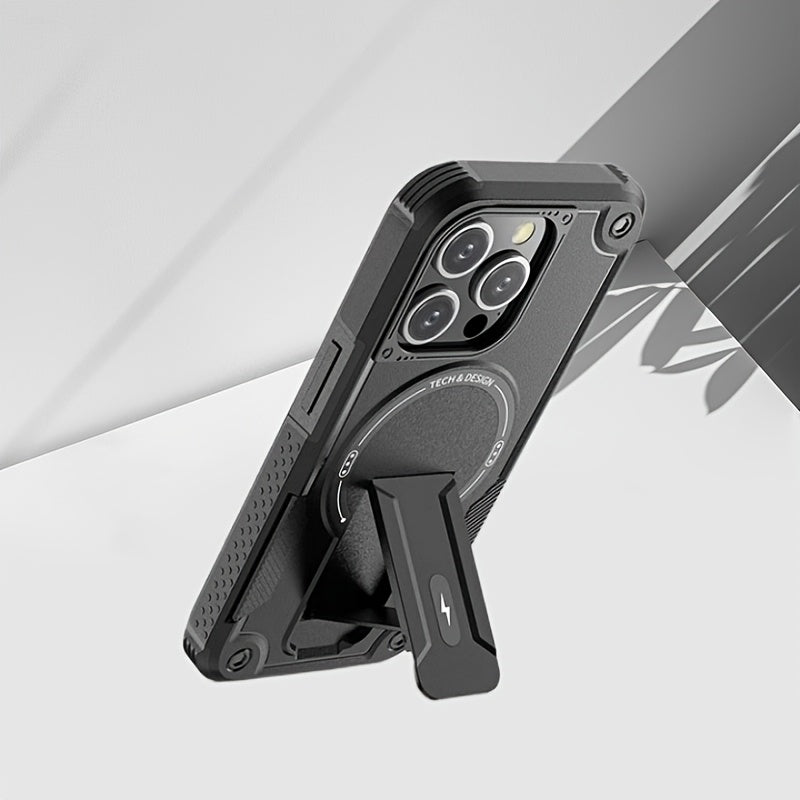 Samsung Galaxy S25 Magsafe Carbon Fiber Case with Built-In Stand