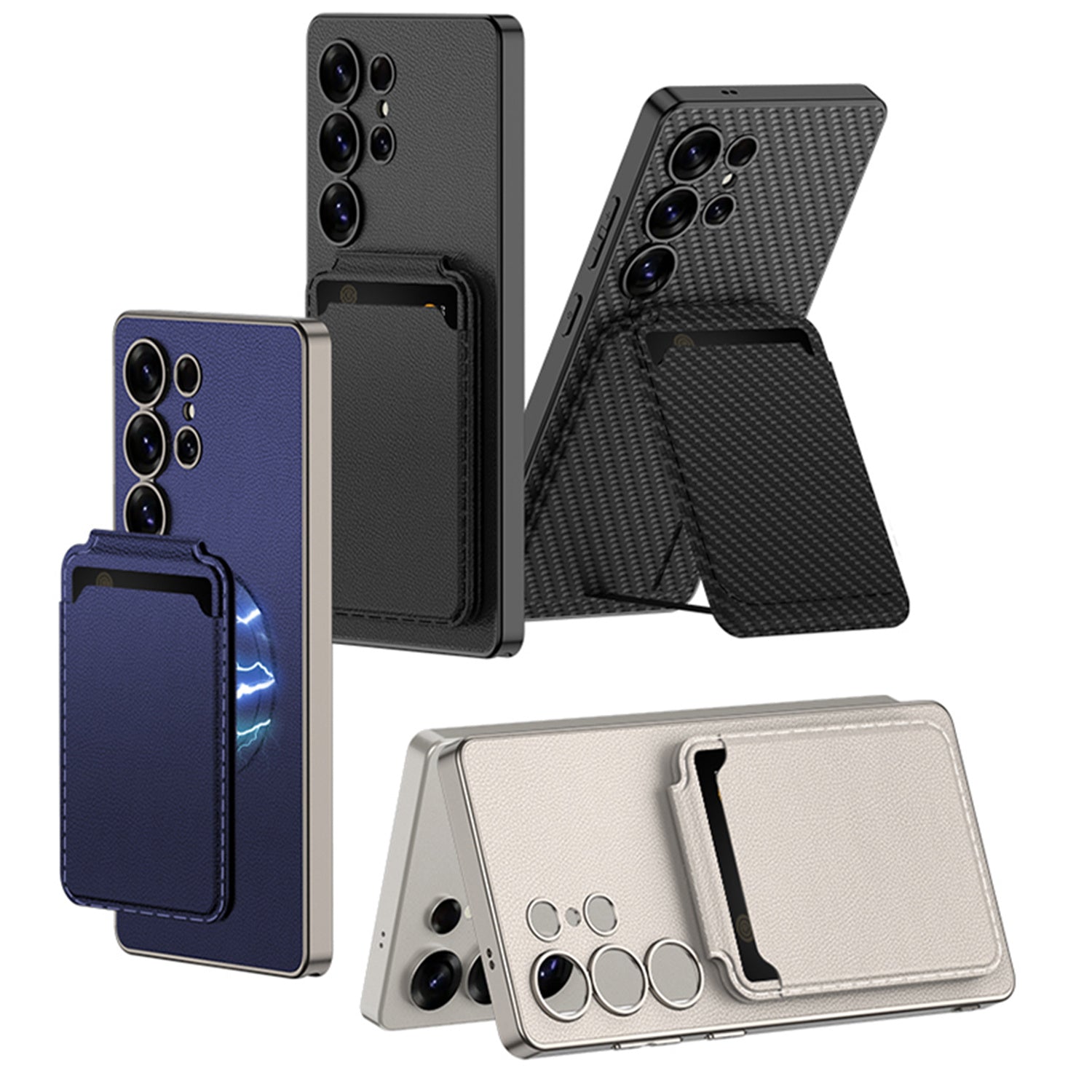 MagHold Luxe – Metallic Stand Wallet Case for Galaxy S Ultra Series