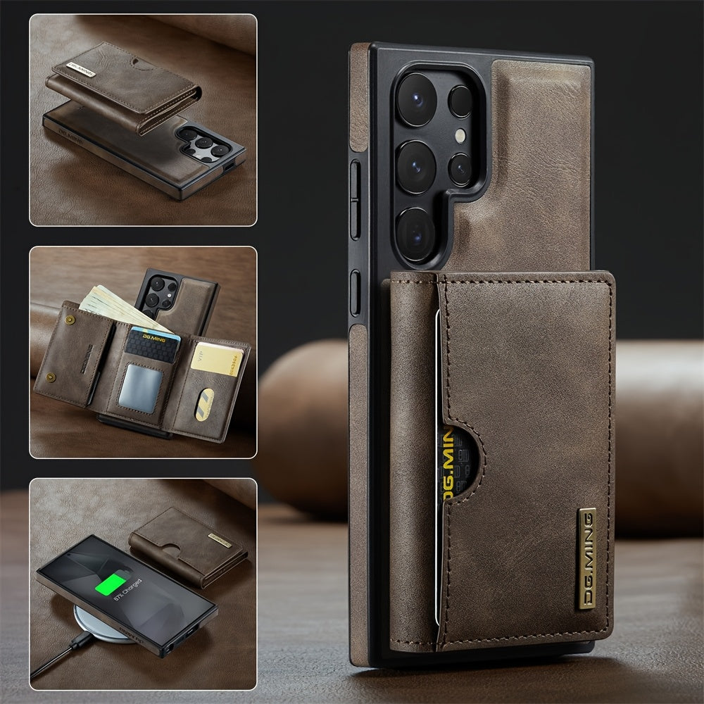 SlimGuard Leather Wallet Case For Samsung Galaxy S25