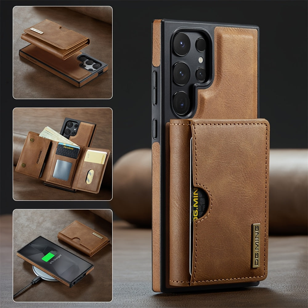 SlimGuard Leather Wallet Case For Samsung Galaxy S25