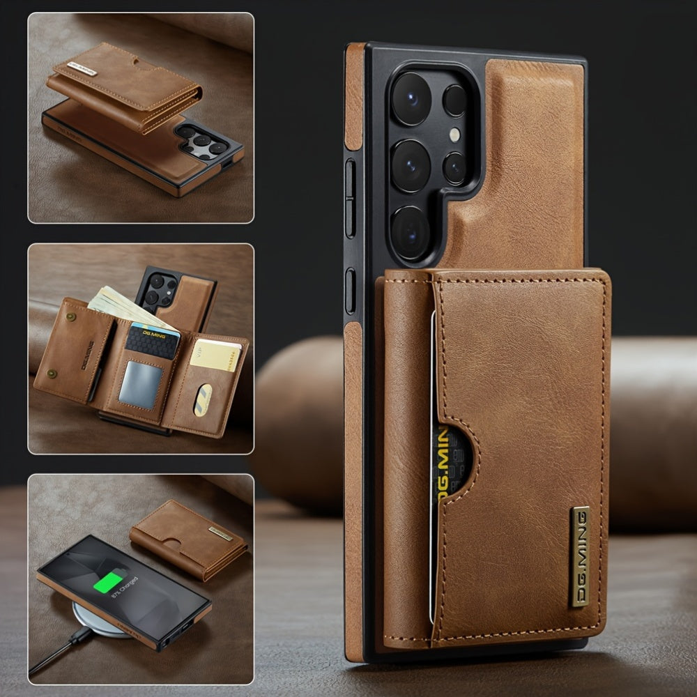 SlimGuard Leather Wallet Case For Samsung Galaxy S25