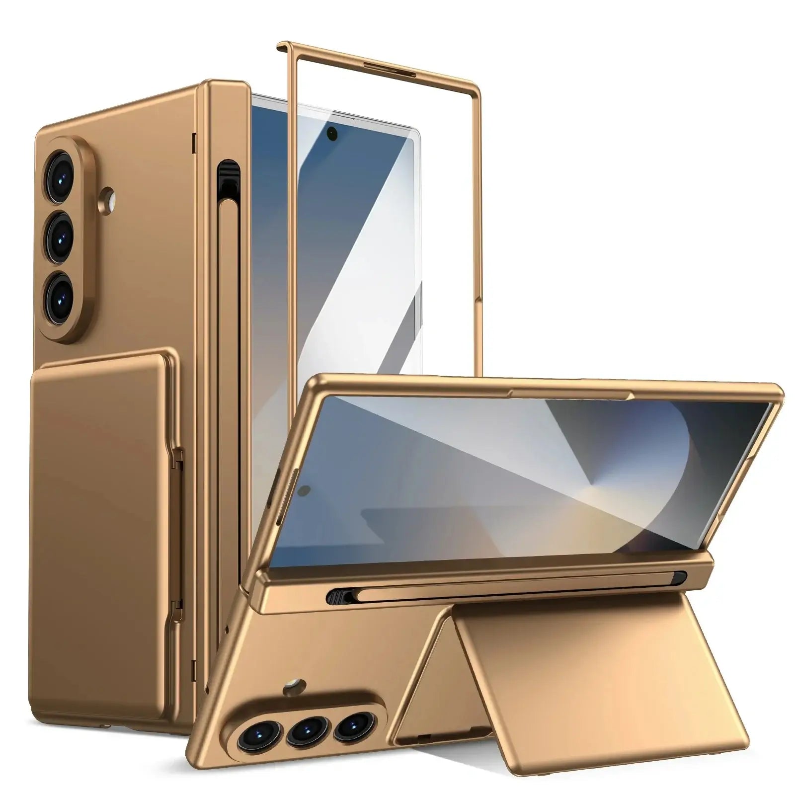 Wallet Stand Shield Case with S Pen Holder & Screen Protection for Samsung Galaxy Z Fold 8