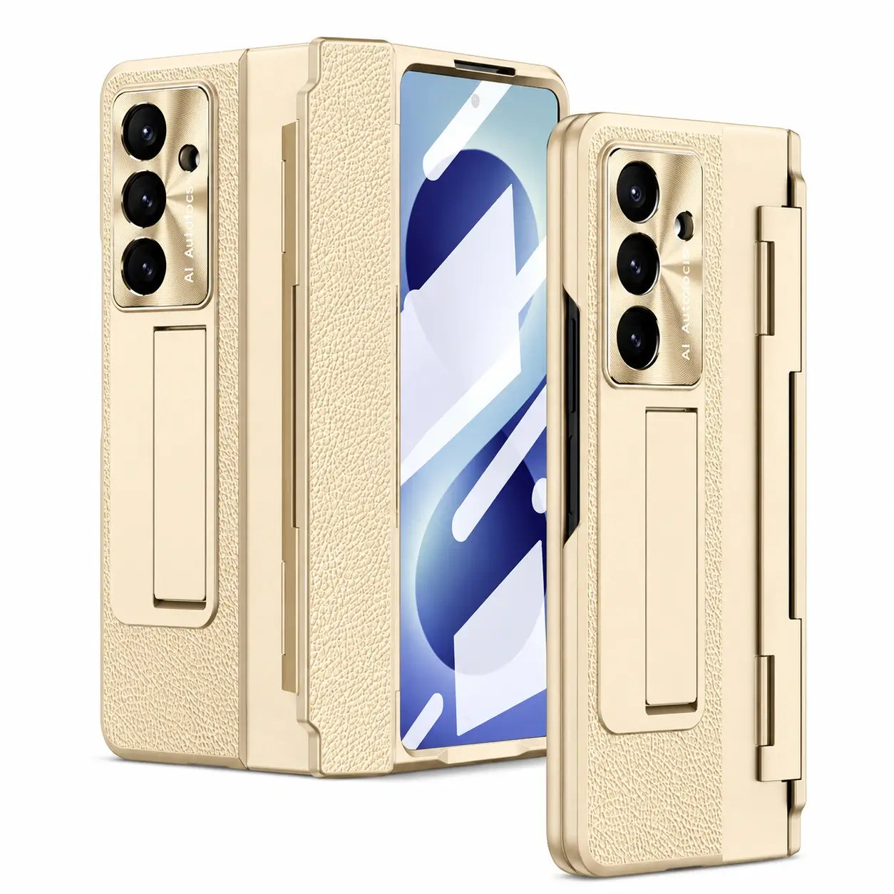 Luxury Leather Kickstand Case for Samsung Galaxy Z Fold 8