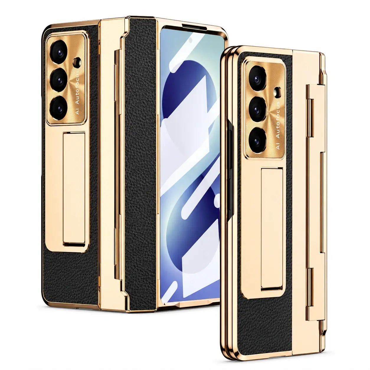 Luxury Leather Kickstand Case for Samsung Galaxy Z Fold 8