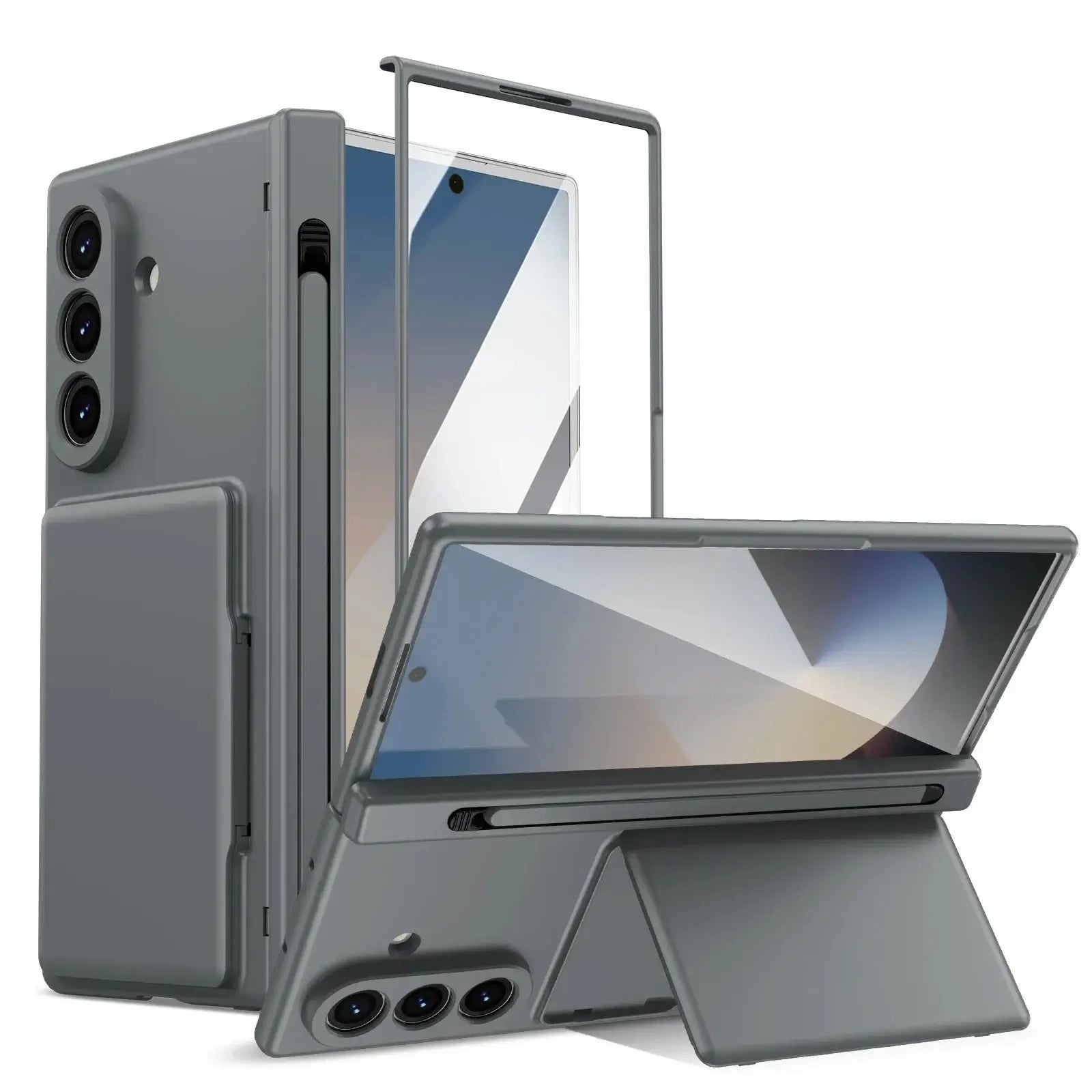 Wallet Stand Shield Case with S Pen Holder & Screen Protection for Samsung Galaxy Z Fold 8