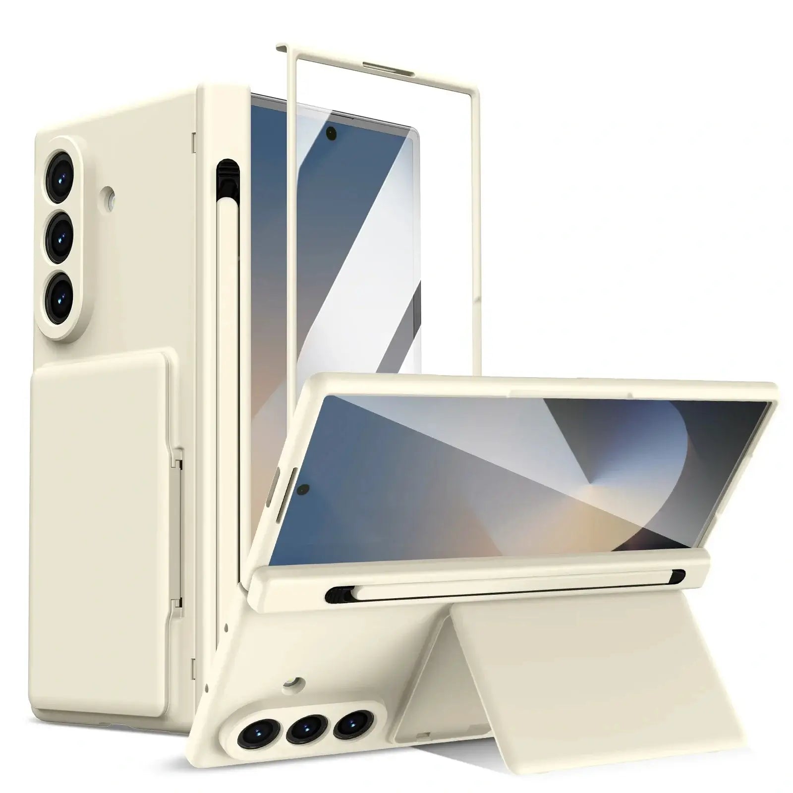 Wallet Stand Shield Case with S Pen Holder & Screen Protection for Samsung Galaxy Z Fold 8