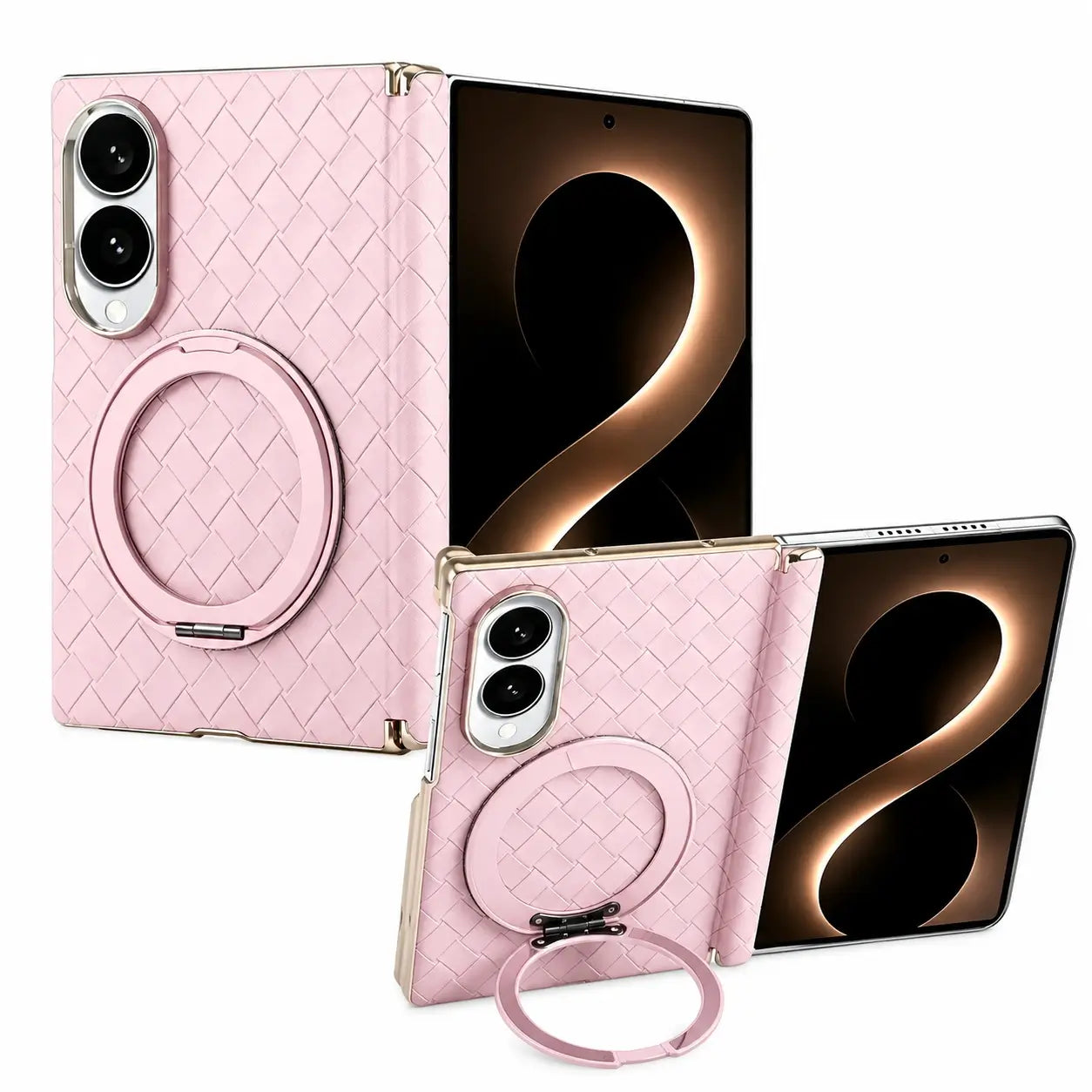 Samsung Galaxy Z Fold 8 MagSafe Leather Ring Stand Case