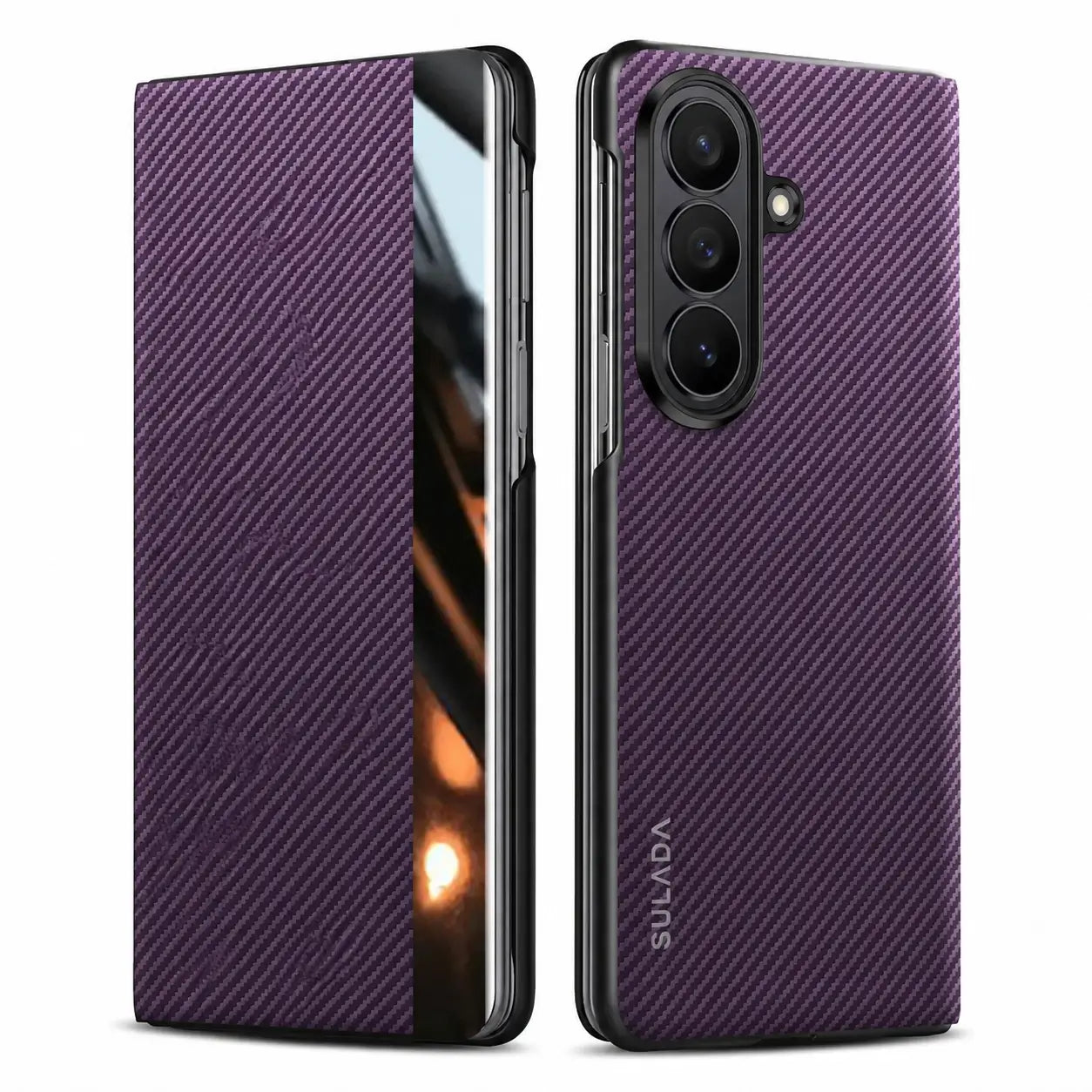 Samsung Galaxy Z Fold 8 Carbon Fiber Leather MagSafe Case
