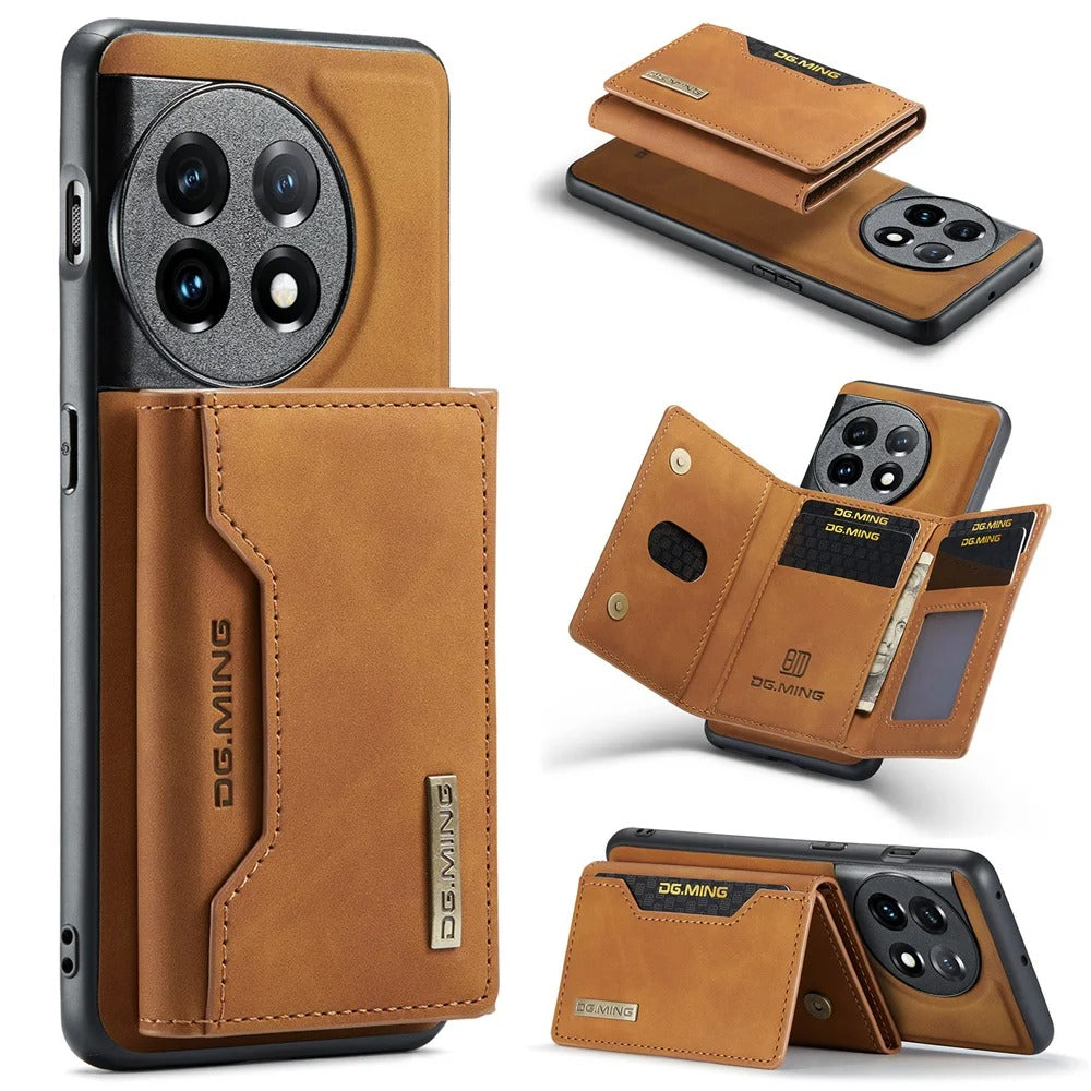 2-in-1 Magnetic Wallet Case with Detachable Card Pocket for OnePlus Series