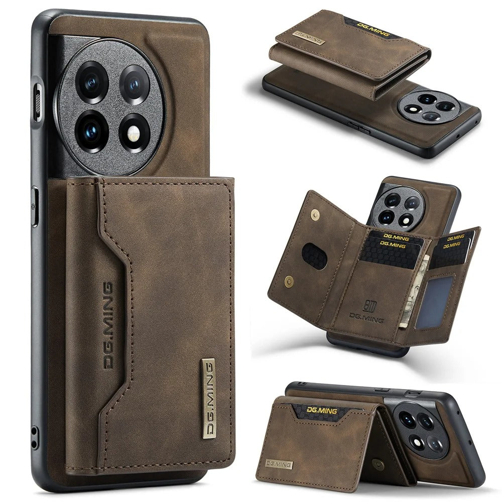 2-in-1 Magnetic Wallet Case with Detachable Card Pocket for OnePlus Series