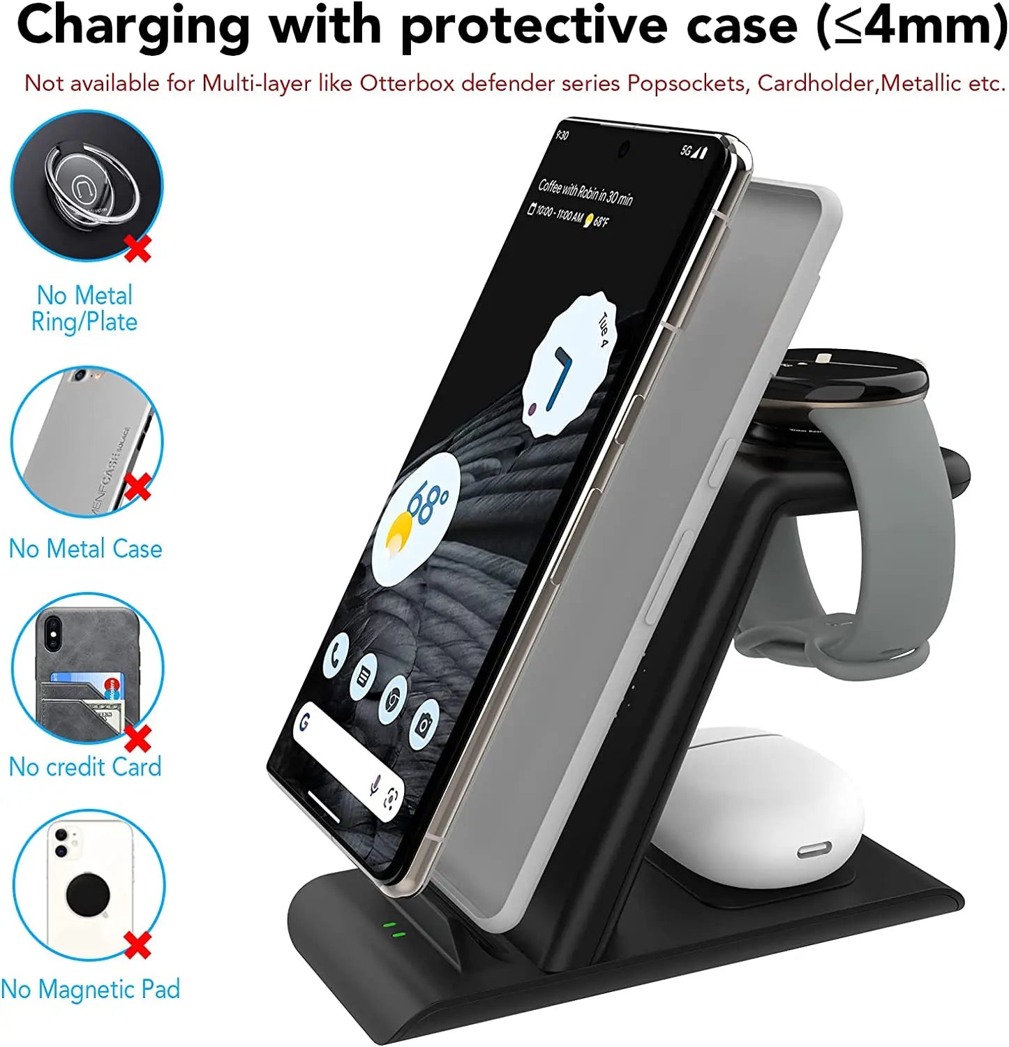 3 in 1 Wireless Charger for Google Pixel Ecosystem - Odin case