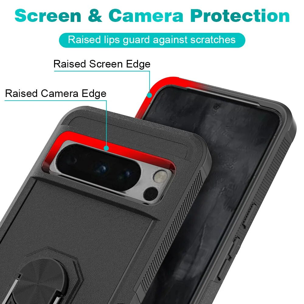 Armor Shockproof Case with Ring Holder For Google Pixel 8 Series - Odin case