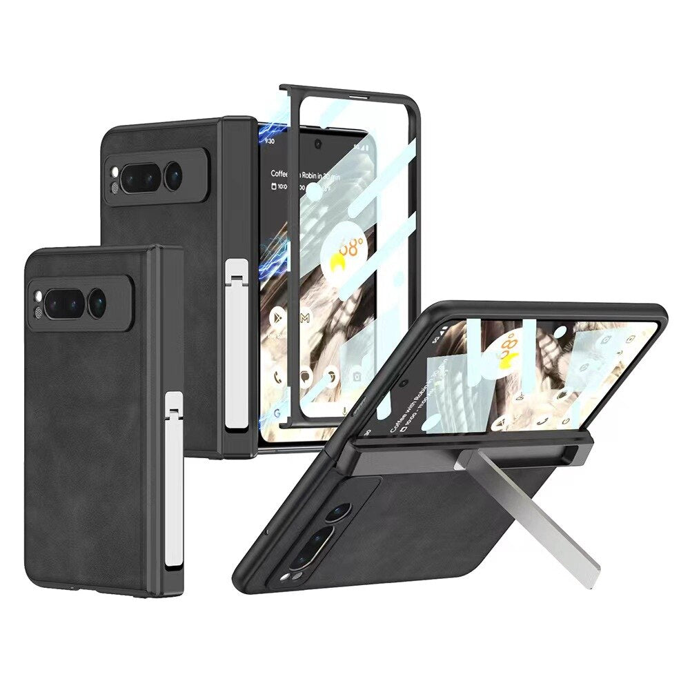 Leather magnet Cover With Bulit-in Screen protector for Google Pixel Fold - Odin case