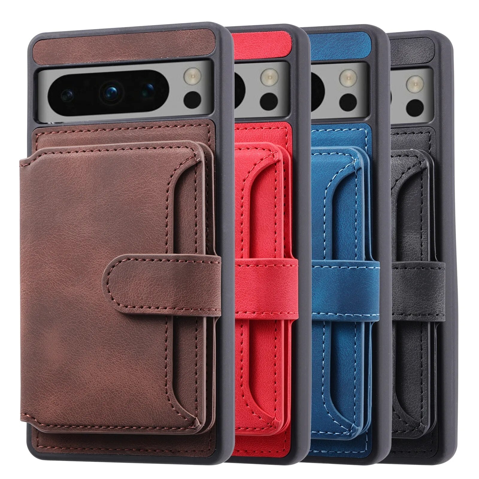 Shockproof Leather Wallet Case For Google Pixel 8 Series - Odin case