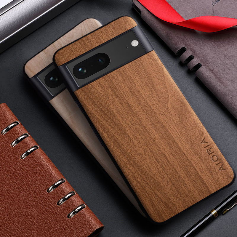 Bamboo Wood Pattern Leather Phone Case For Google Pixel 7 Pro - Odin case