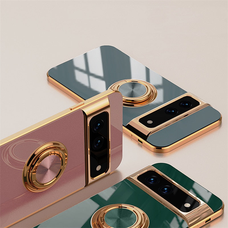 Luxury Plating Silicone Shockproof Phone Case For Google Pixel 7 Series - Odin case