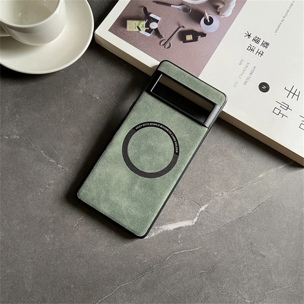 Luxury Magsafe Leather Case For Google Pixel 7 Series - Odin case