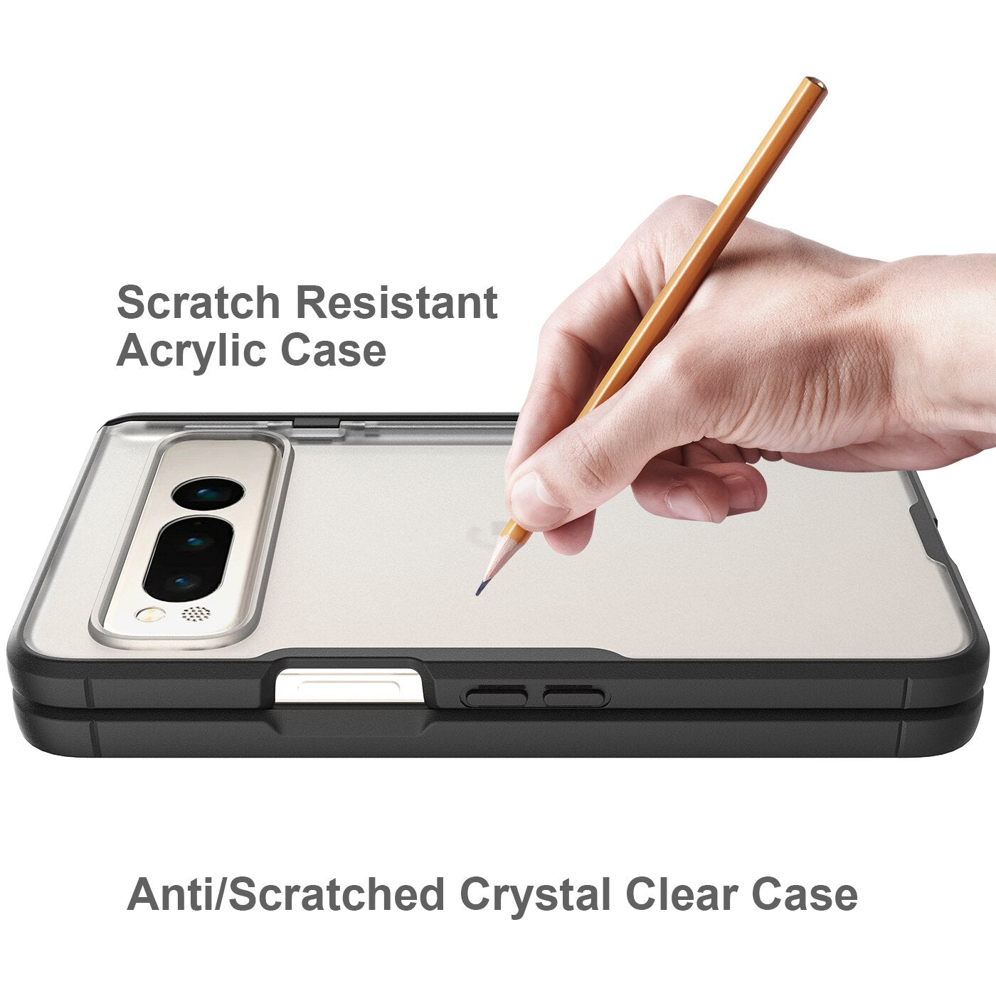 Google Pixel Fold Clear Case With Screen Fold Shell - Odin case
