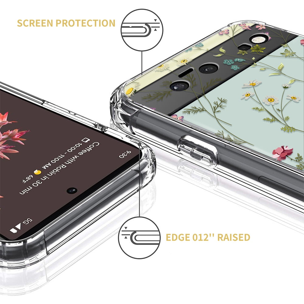 Flower Leaf Transparent Phone Case for Google Pixel 7 Pro - Odin case