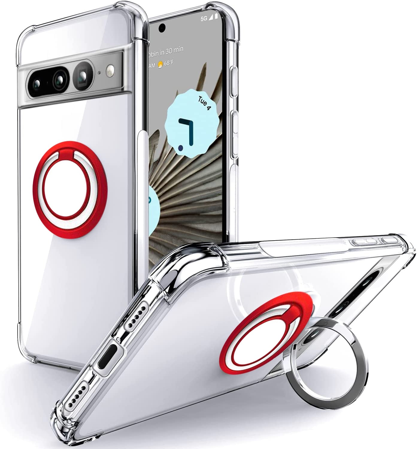 Ring Holder Shockproof Phone Case For Google Pixel 7 Pro - Odin case
