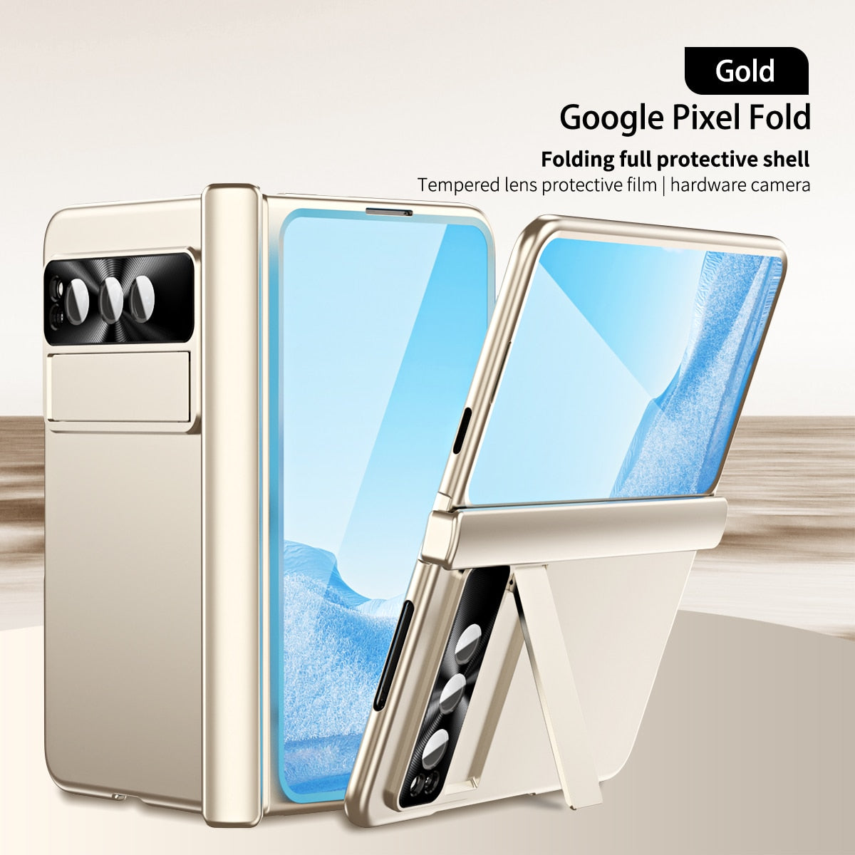 Plating Shockproof Cover With Screen Protector For Google Pixel Fold - Odin case