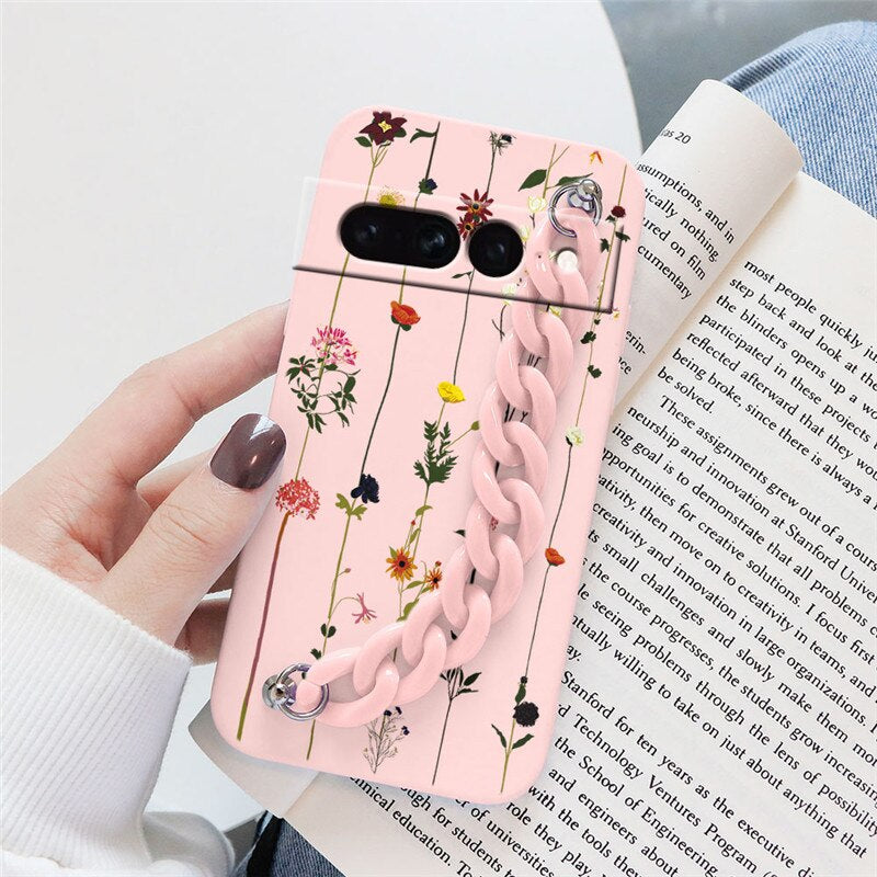 Flowers Silicone Matte Cover For Google Pixel 7 Pro - Odin case
