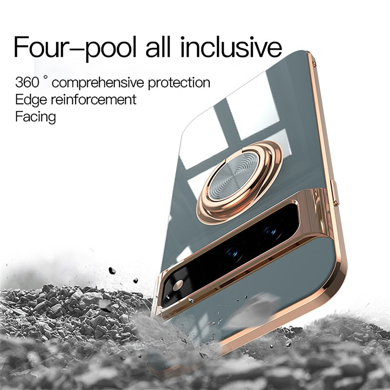 Luxury Plating Silicone Shockproof Phone Case For Google Pixel 7 Series - Odin case