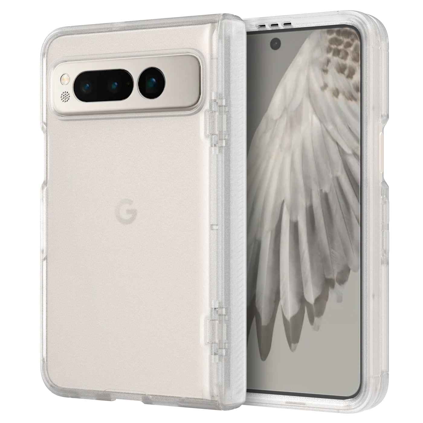 Google Pixel Fold Clear Case With Screen Fold Shell - Odin case