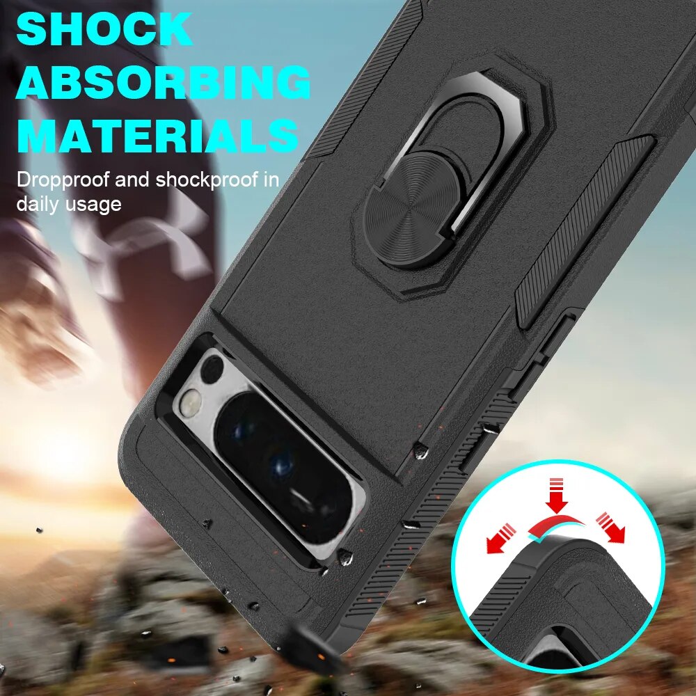 Armor Shockproof Case with Ring Holder For Google Pixel 8 Series - Odin case