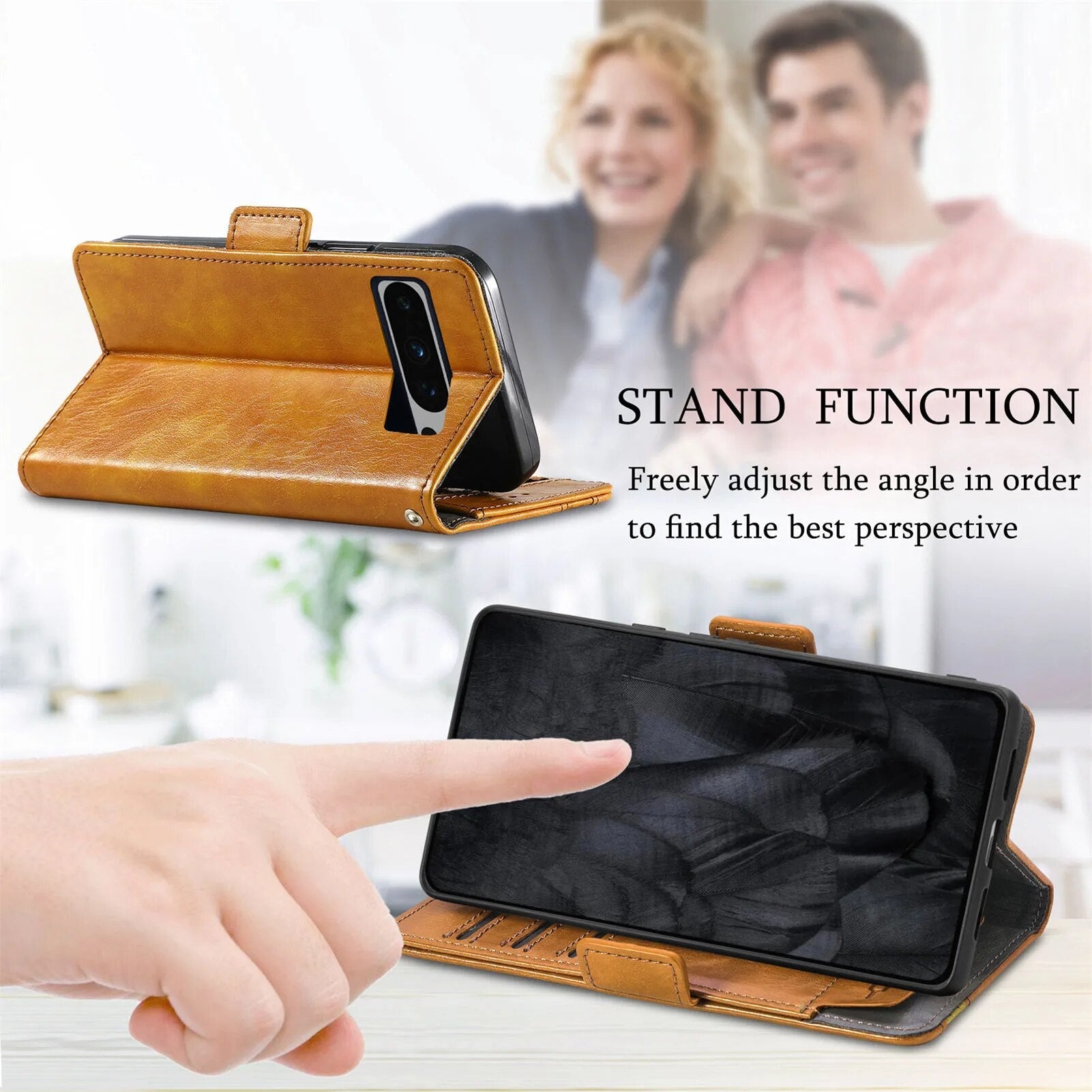 Premium Leather Case with Multifunction Wallet For Google Pixel 8 Series - Odin case