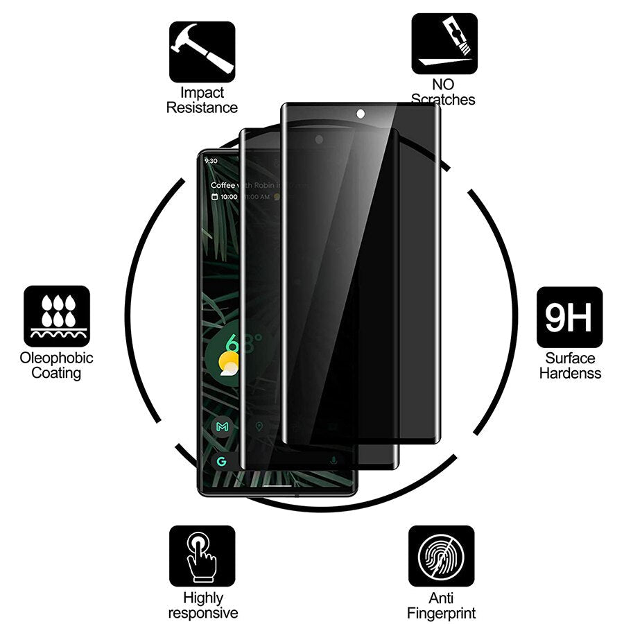 Anti Spy Tempered Glass For Google Pixel 7 Series - Odin case