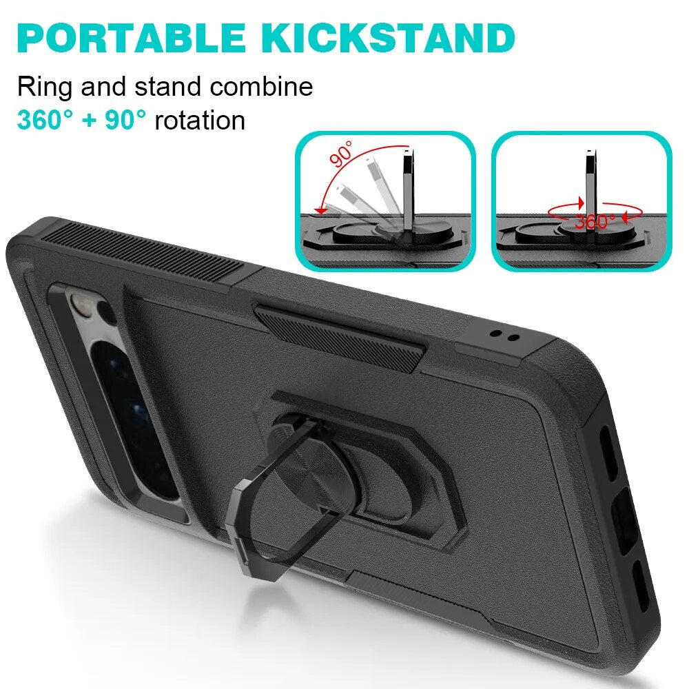 Armor Shockproof Case with Ring Holder For Google Pixel 8 Series - Odin case