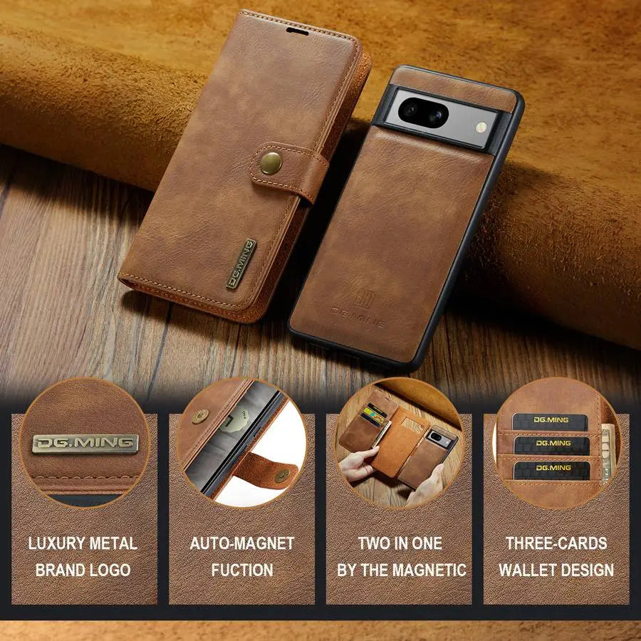 Detachable Magnetic Leather Wallet Case for Google Pixel Series - Odin case