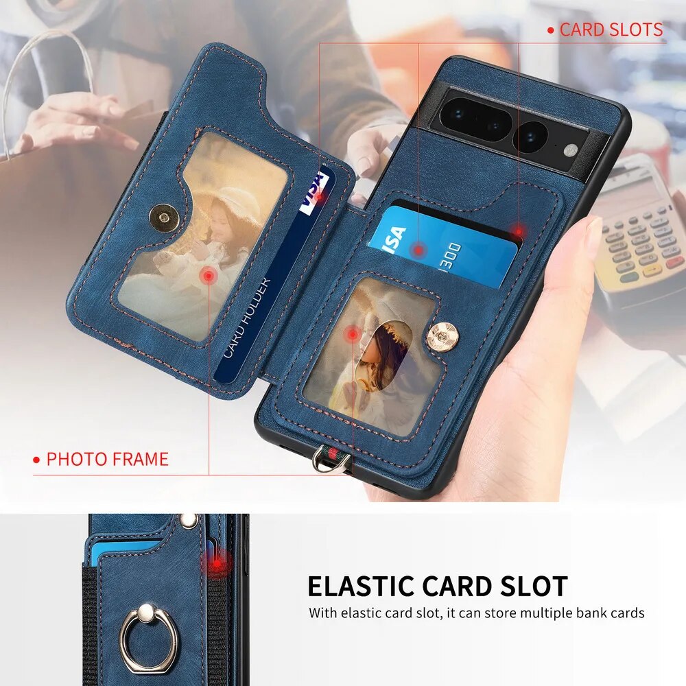 Luxury Leather Case with Stand For Google Pixel 8 Series - Odin case