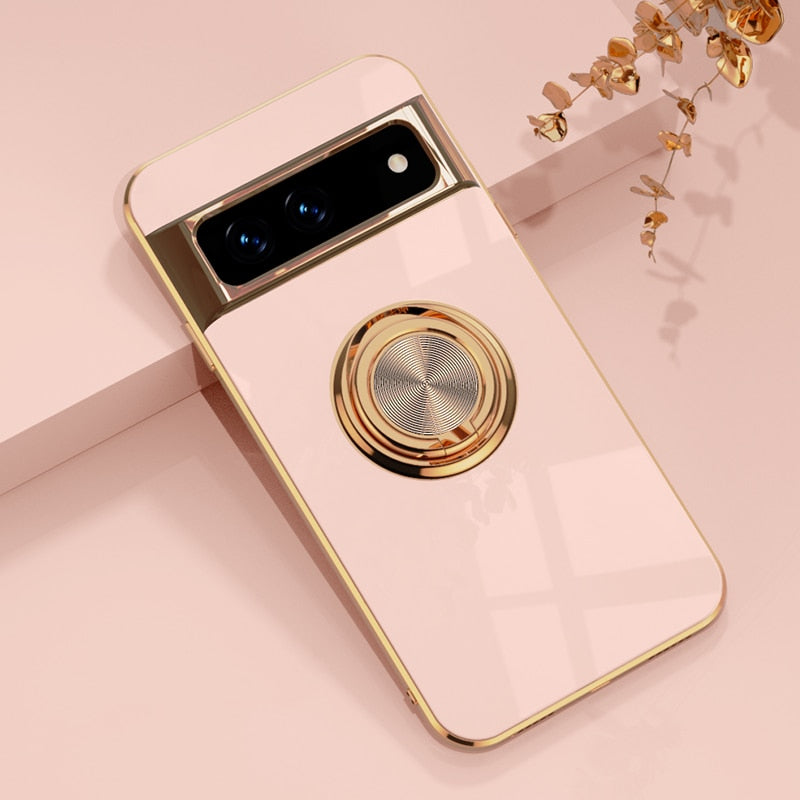 Luxury Plating Silicone Shockproof Phone Case For Google Pixel 7 Series - Odin case