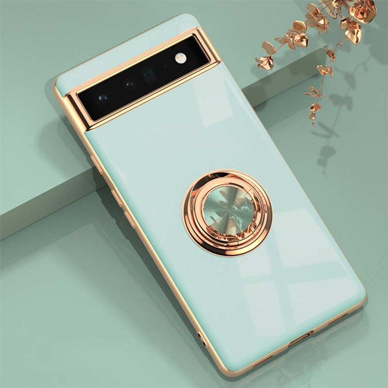 Luxury Plating Silicone Shockproof Phone Case For Google Pixel 7 Series - Odin case