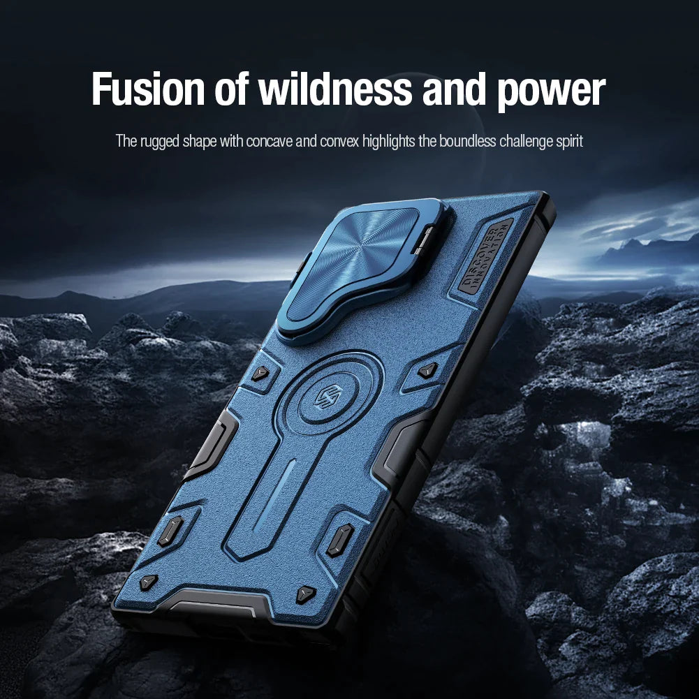 S24 Ultra Case Armor Case with Flip Lens Bracket - Odin case