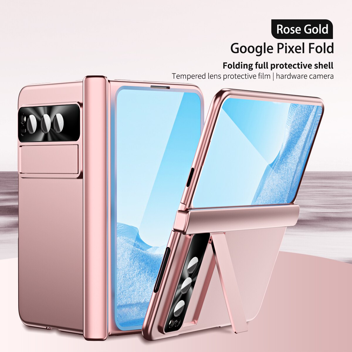 Plating Shockproof Cover With Screen Protector For Google Pixel Fold - Odin case