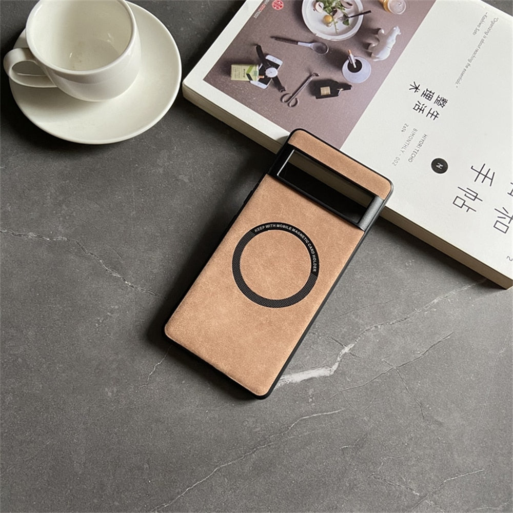 Luxury Magsafe Leather Case For Google Pixel 7 Series - Odin case