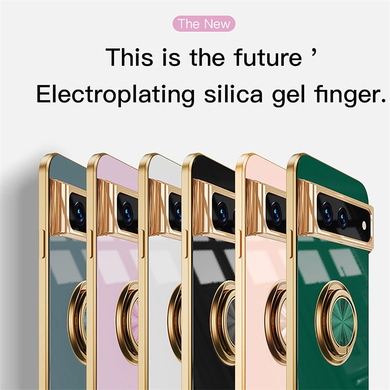 Luxury Plating Silicone Shockproof Phone Case For Google Pixel 7 Series - Odin case