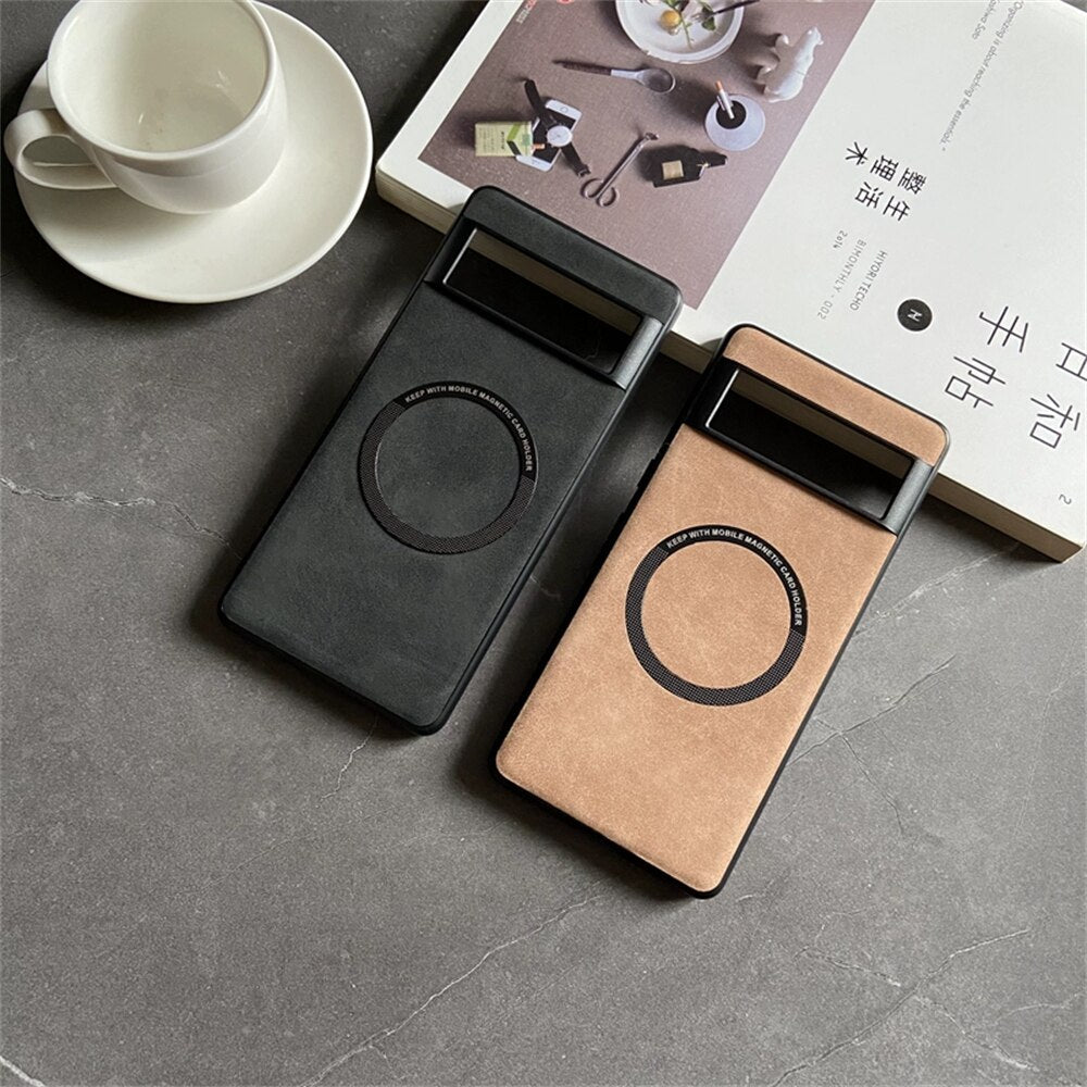 Luxury Magsafe Leather Case For Google Pixel 7 Series - Odin case