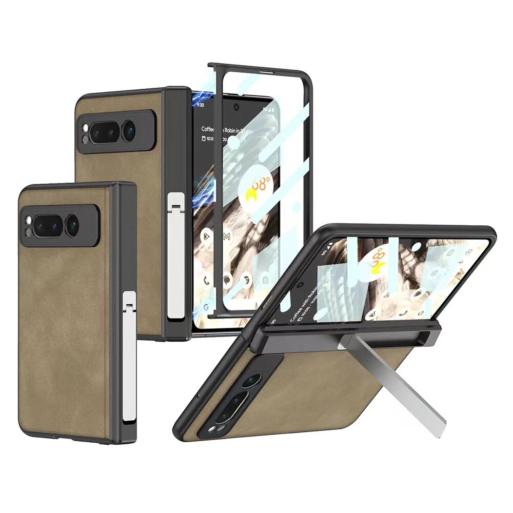 Leather magnet Cover With Bulit-in Screen protector for Google Pixel Fold - Odin case