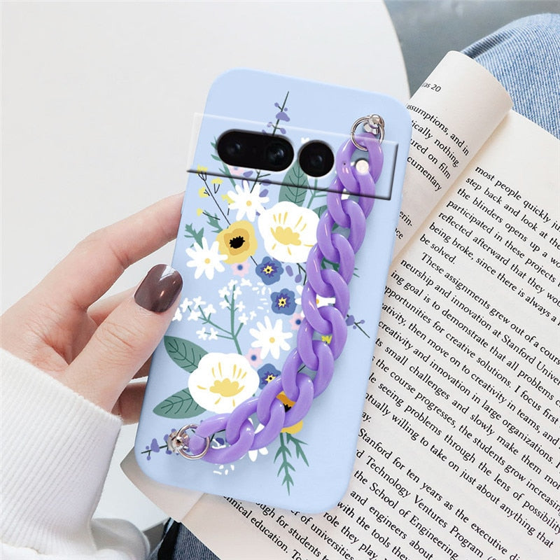 Flowers Silicone Matte Cover For Google Pixel 7 Pro - Odin case