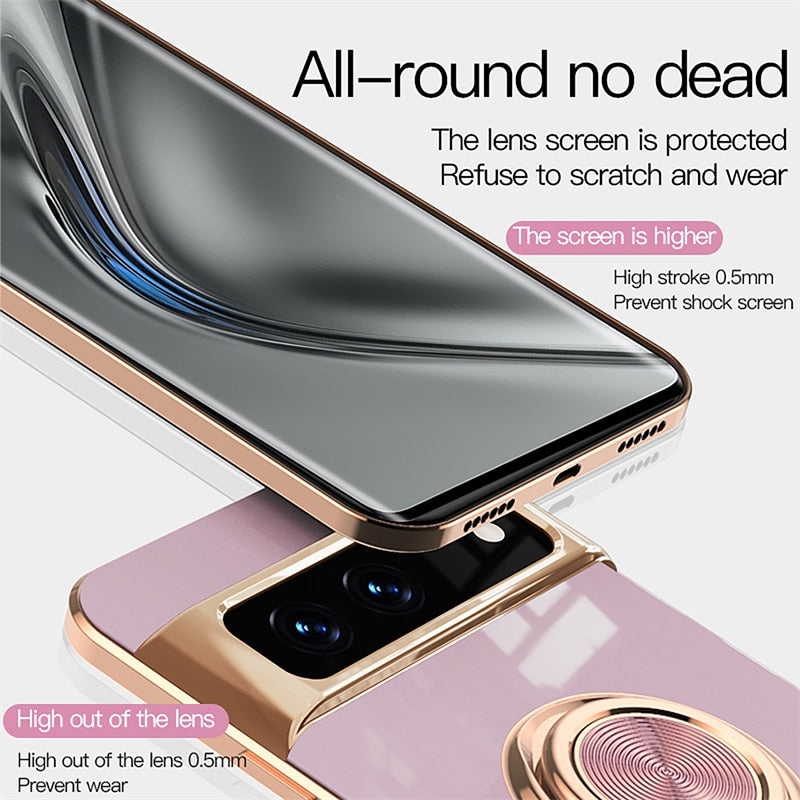 Luxury Plating Silicone Shockproof Phone Case For Google Pixel 7 Series - Odin case