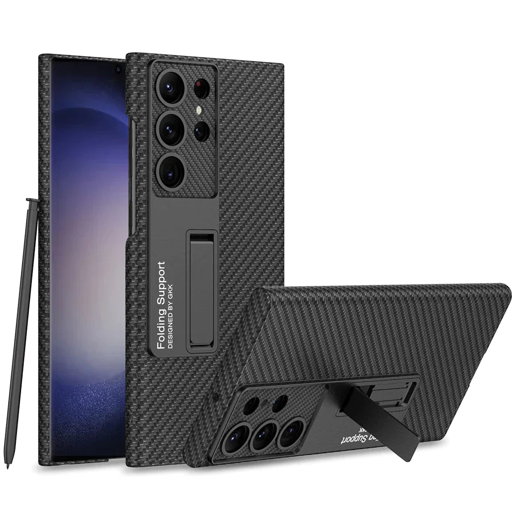 Ultra Thin Leather S24 Ultra Case with Bracket - Odin case