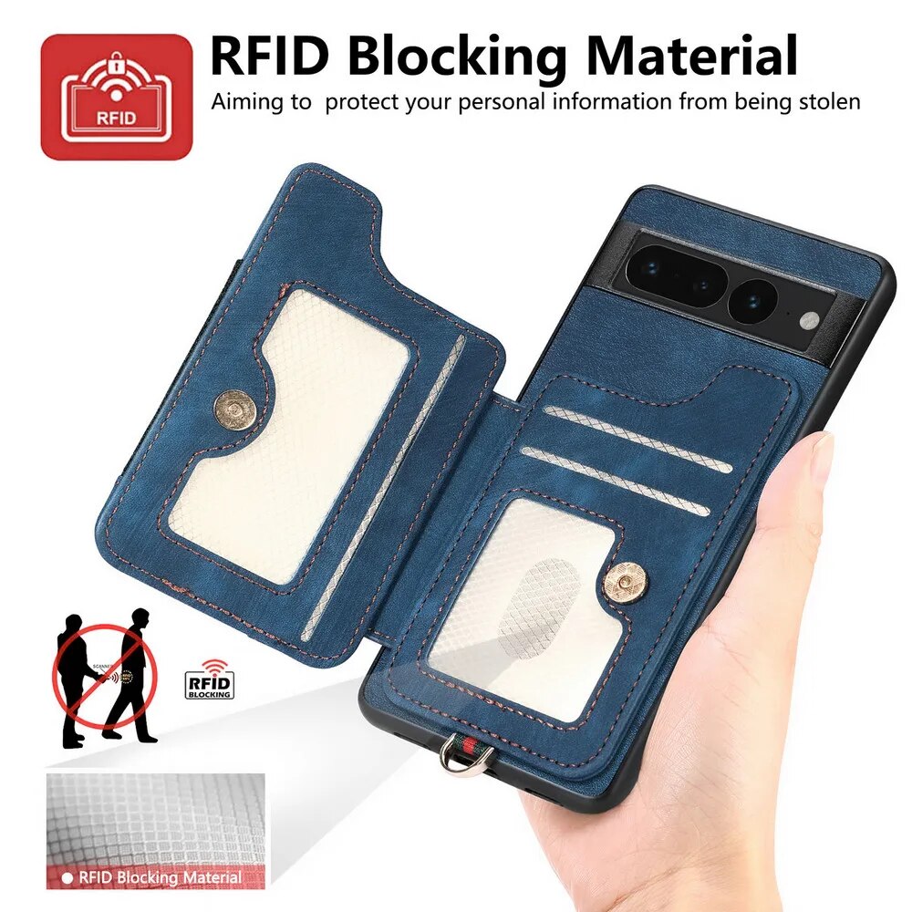 Luxury Leather Case with Stand For Google Pixel 8 Series - Odin case